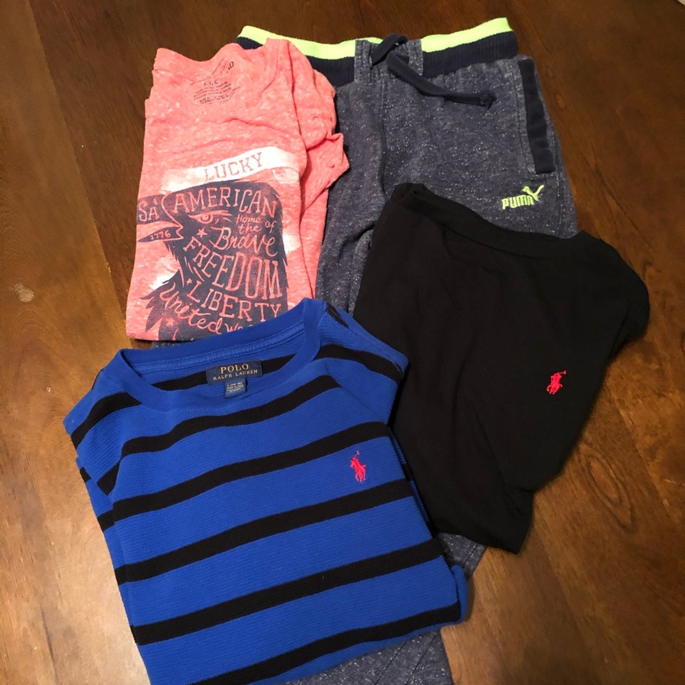 Lot of Boy’s Large Shirts & Joggers